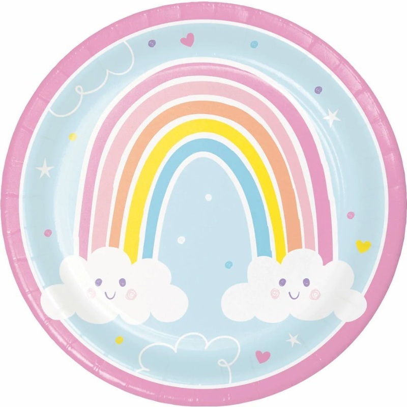 Happy Rainbow Paper Plates
