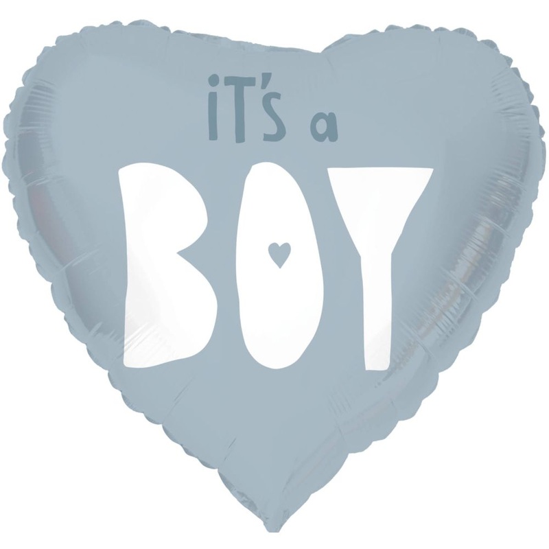 It's a Boy foil balloon heart 45cm