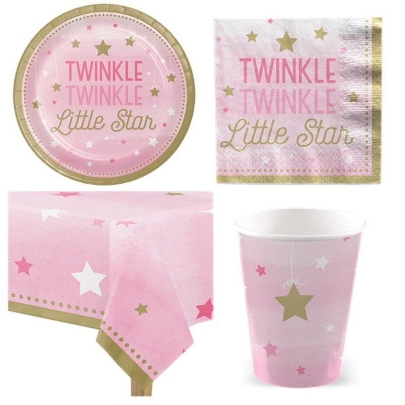 Small Star Party Set Premium Pink 8 people