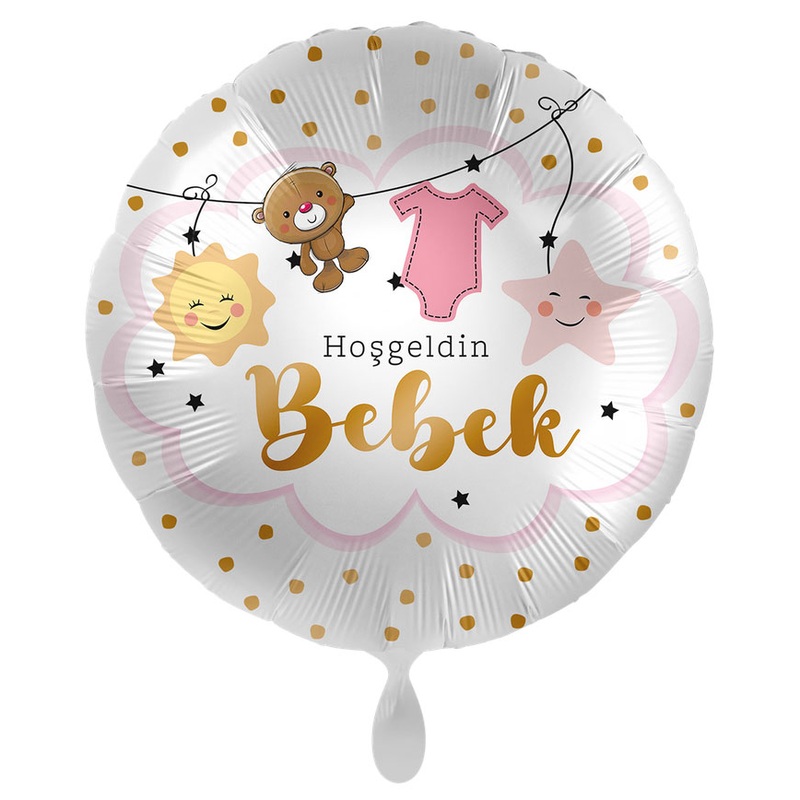 Welcome Baby Girl foil balloon TR 43cm