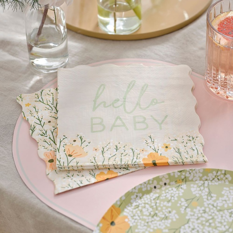 16 Blooming Life napkins 16.5cm