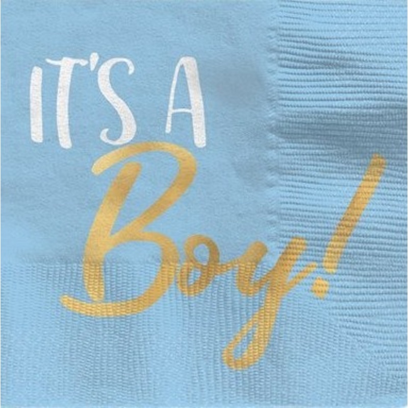 16 Its a Baby Boy napkins 25cm
