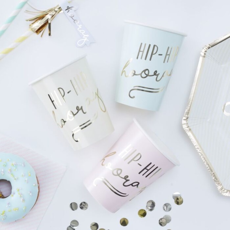 8 Hooray paper cups 266ml