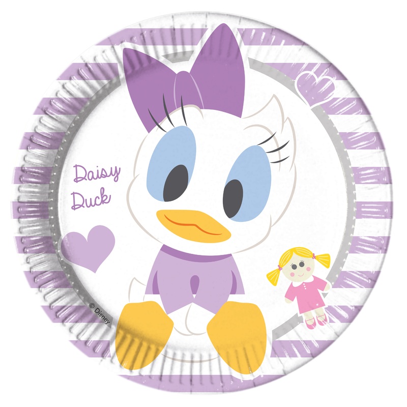 8 Minnies crawling group paper plates 20cm