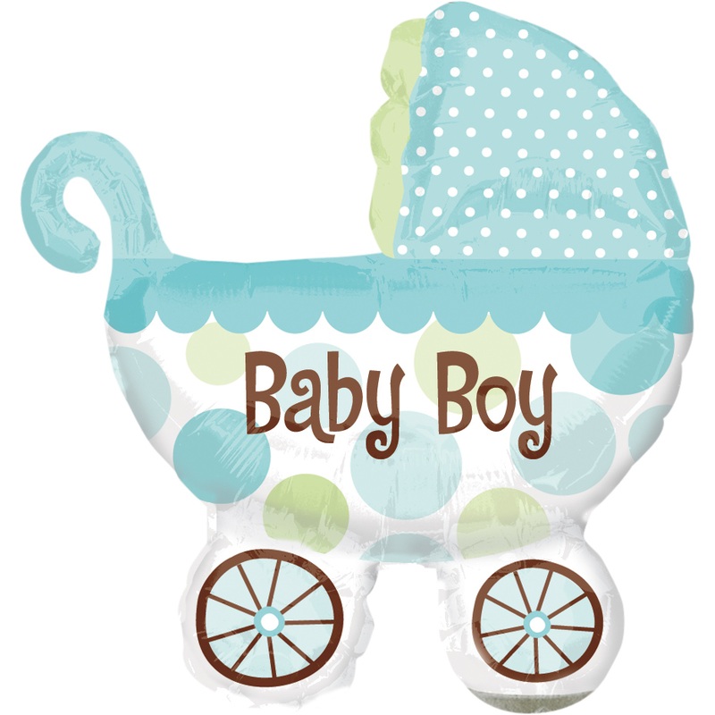Baby boy buggy balloon