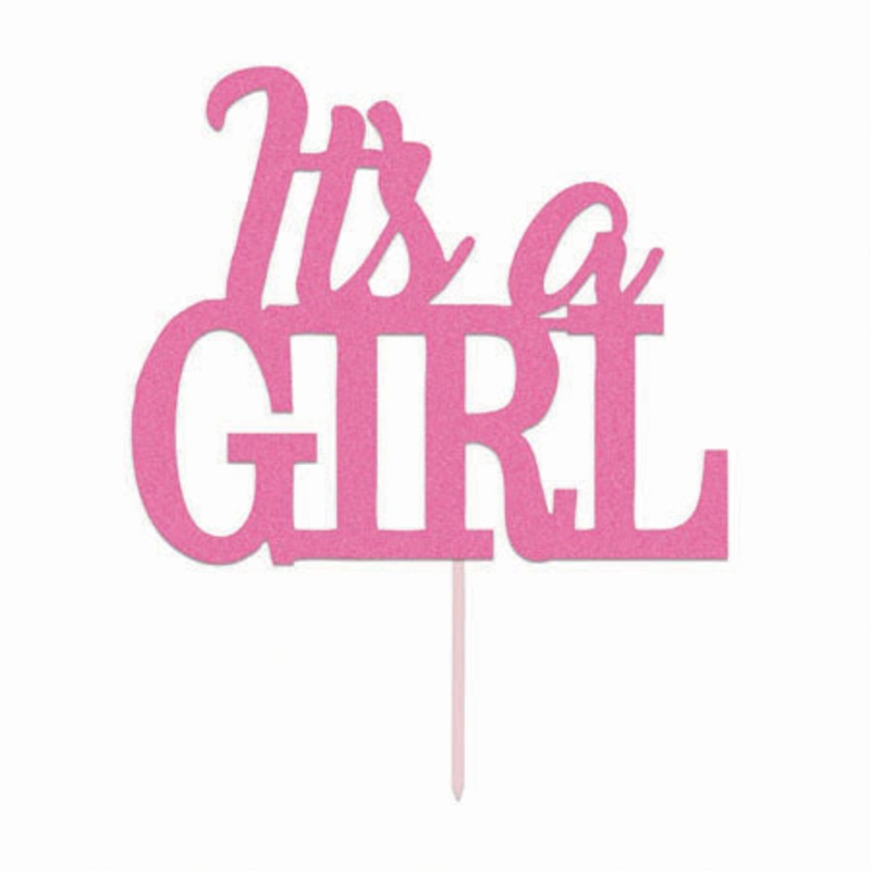 Its a Girl cake decoration pink