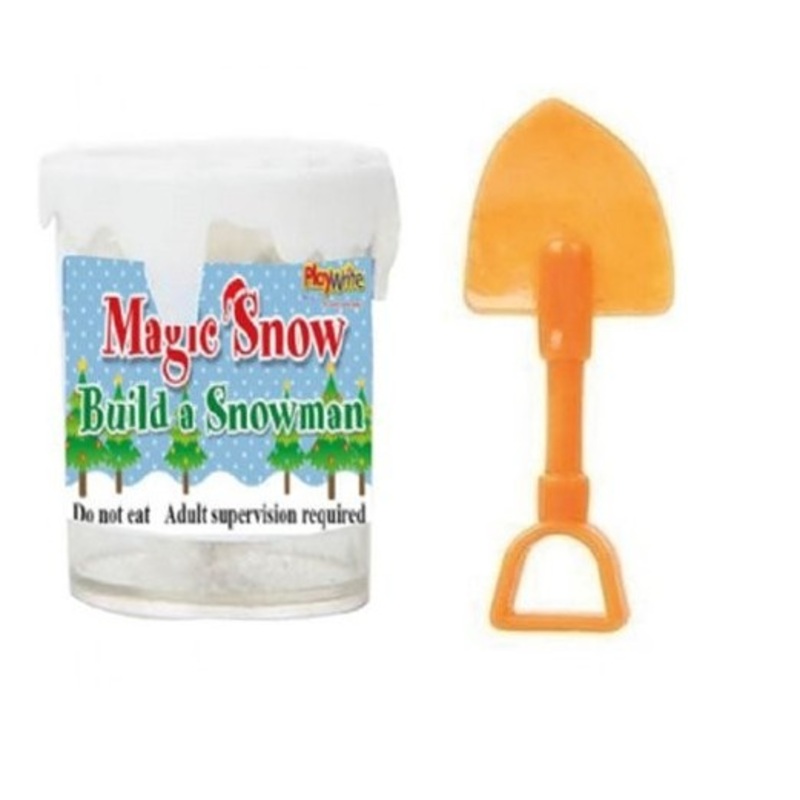 Magic artificial snow with shovel