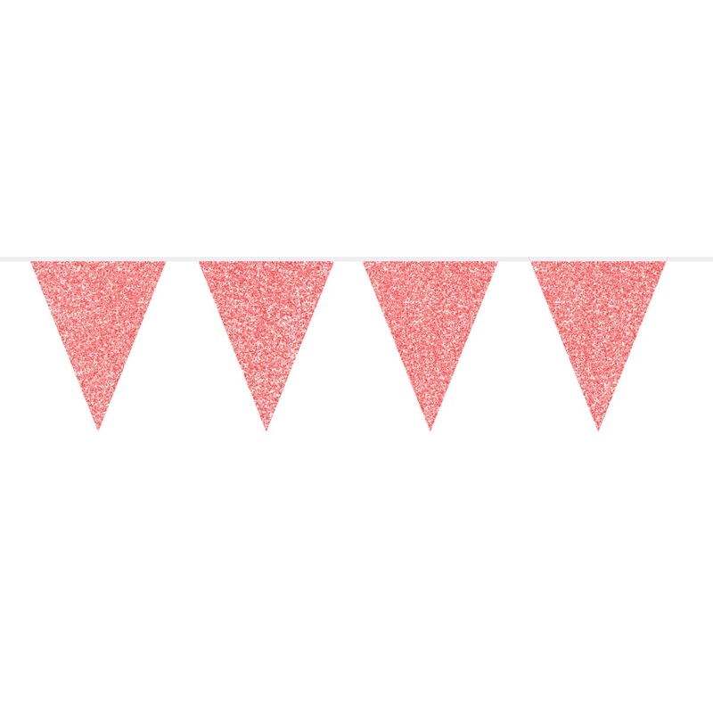Pennant chain glitter-red 6m