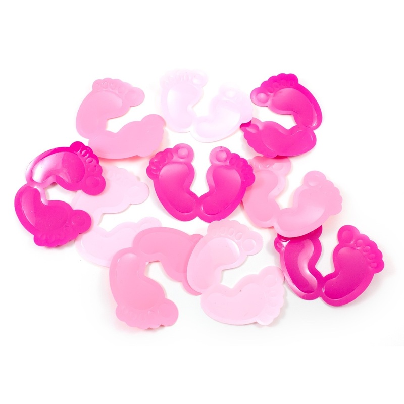 Pink baby feet sprinkle decoration