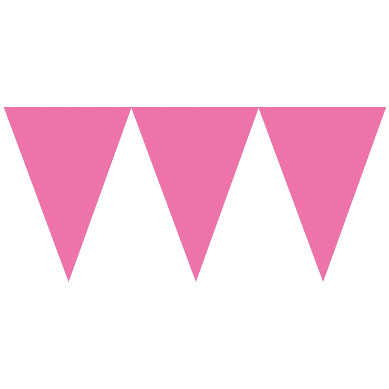 Pink garden party pennant chain 4.5m