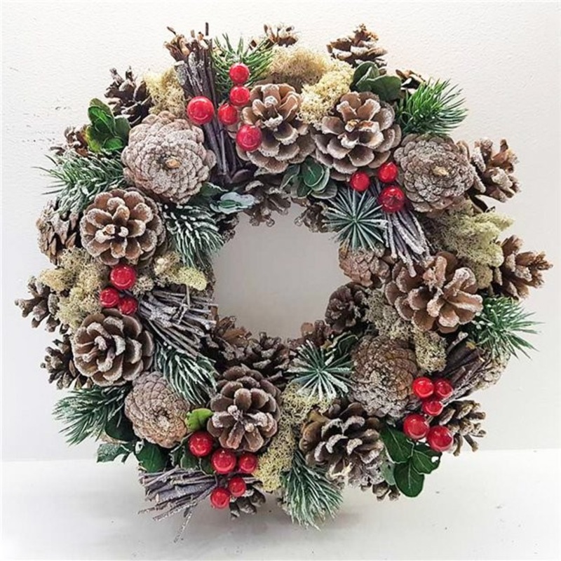 Rustic Christmas wreath 30cm