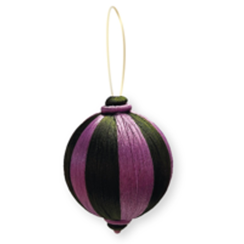 Satin Bauble Retro Purple-Green