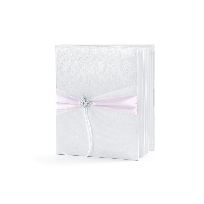 Satin guest book butterfly 20 x 23cm