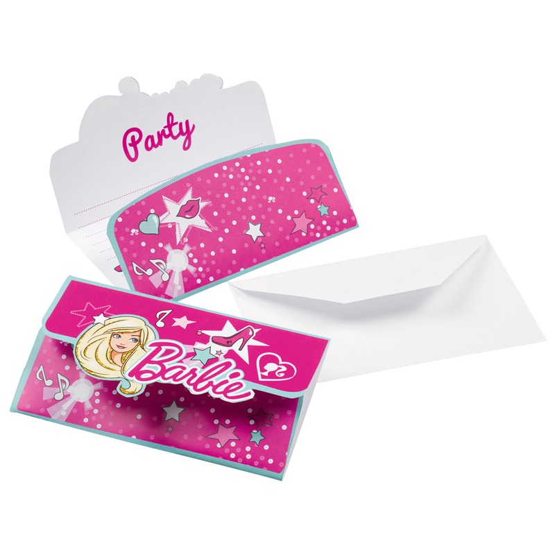 Superstar Barbie Invitation Card Music Night