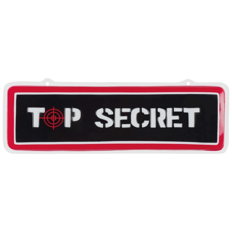 TOP SECRET wall decoration 55 x 18cm