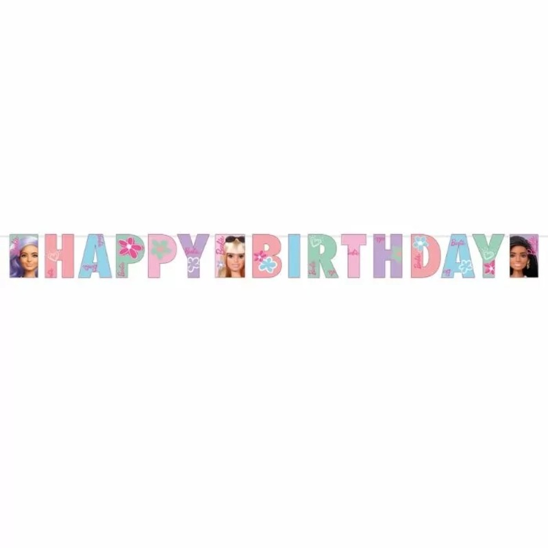 Welcome Barbie birthday garland 1.8m