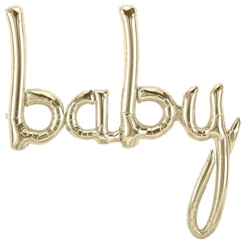 White gold lettering "baby" 86cm