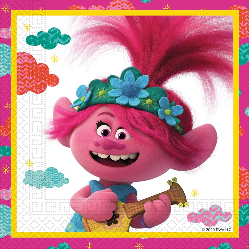 20 Trolls II World Tour napkins 33cm