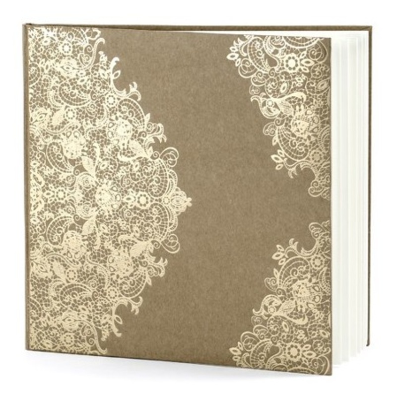 Guest book Golden Boho Patterns 21 x 19.7cm