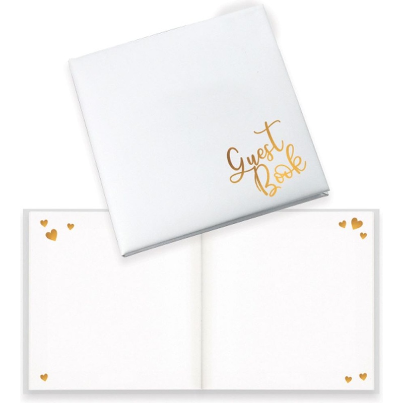 Guest book Golden Heart 22cm