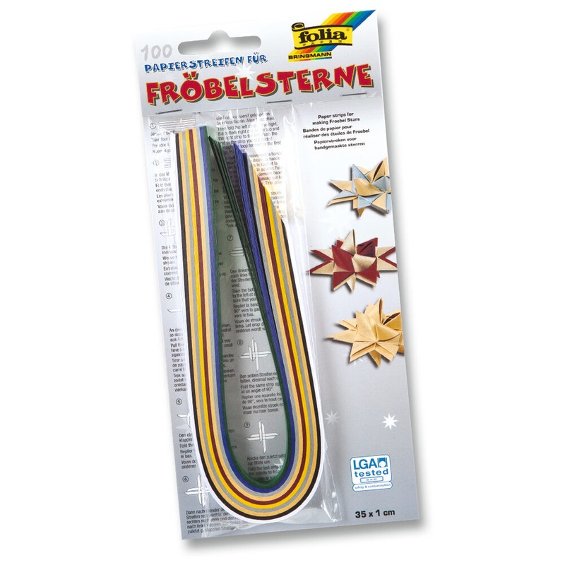 Papierstreifen Frbelsterne Weihnachten 100 Stck
