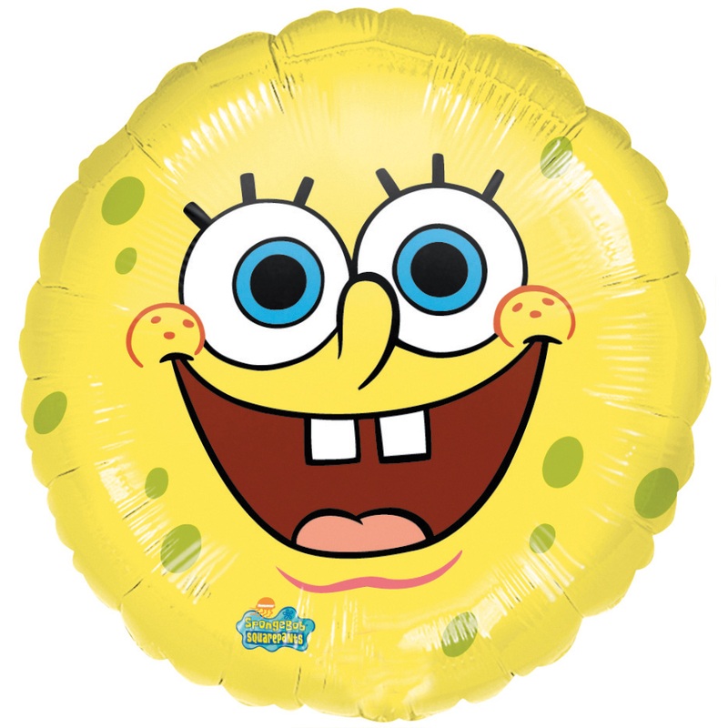 Round Happy Spongebob foil balloon