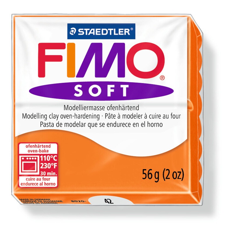 STAEDTLER FIMO Modelliermasse Soft 8020 ofenhrtend mandarine 57g