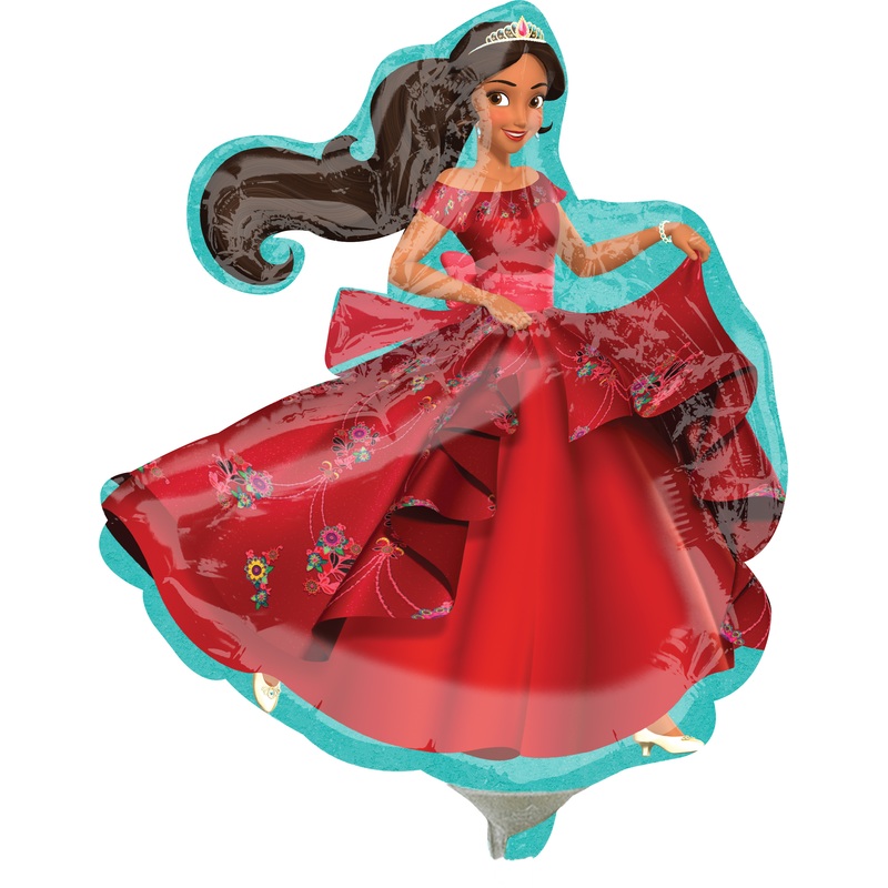 Stick balloon Elena by Avalor in a ball gown