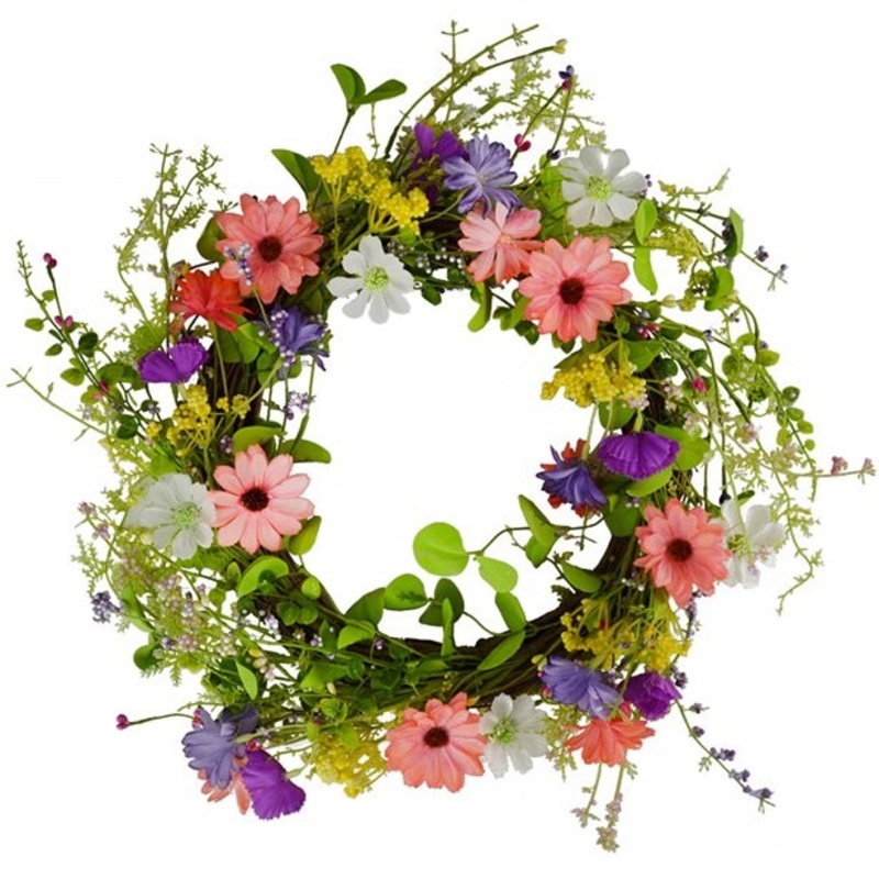 Summer floral wreath 58cm