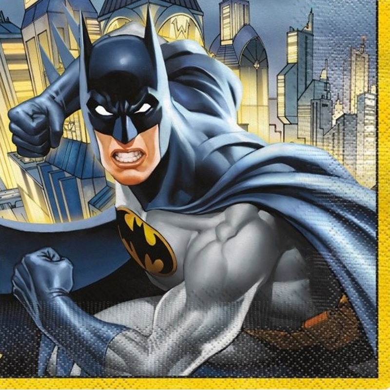 16 Batman Hero napkins 33cm