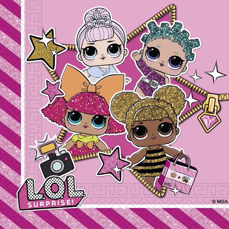 20 LOL Glam Girls napkins 33cm