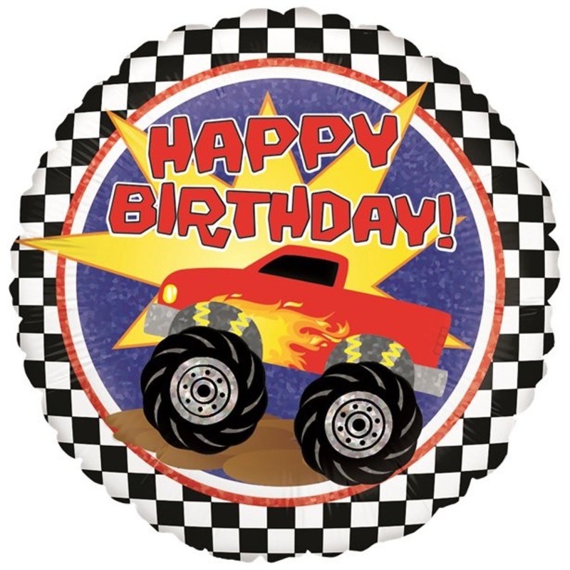 Monster Truck Birthday Foil Balloon 46cm
