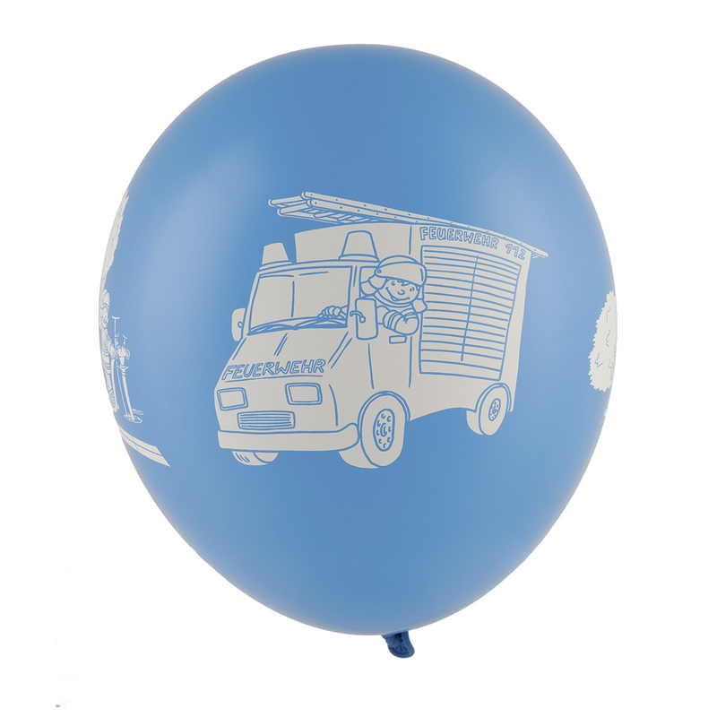 Set of 5 fire brigade alarm balloons