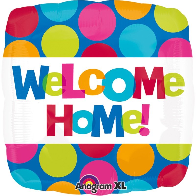 Square Welcome Home dot balloon