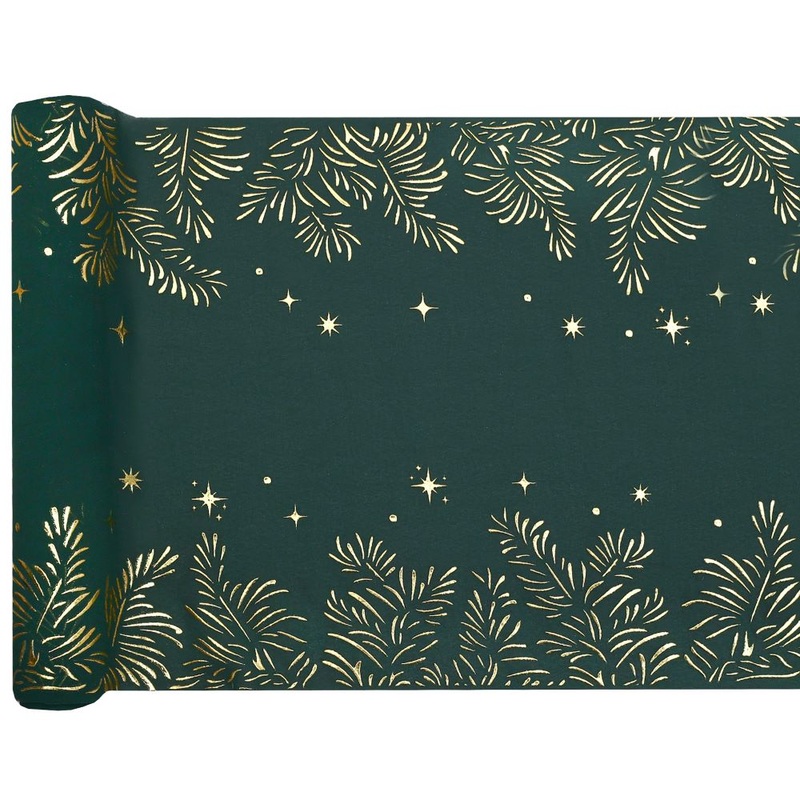 1 table runner leaves green 2.5m x 27cm