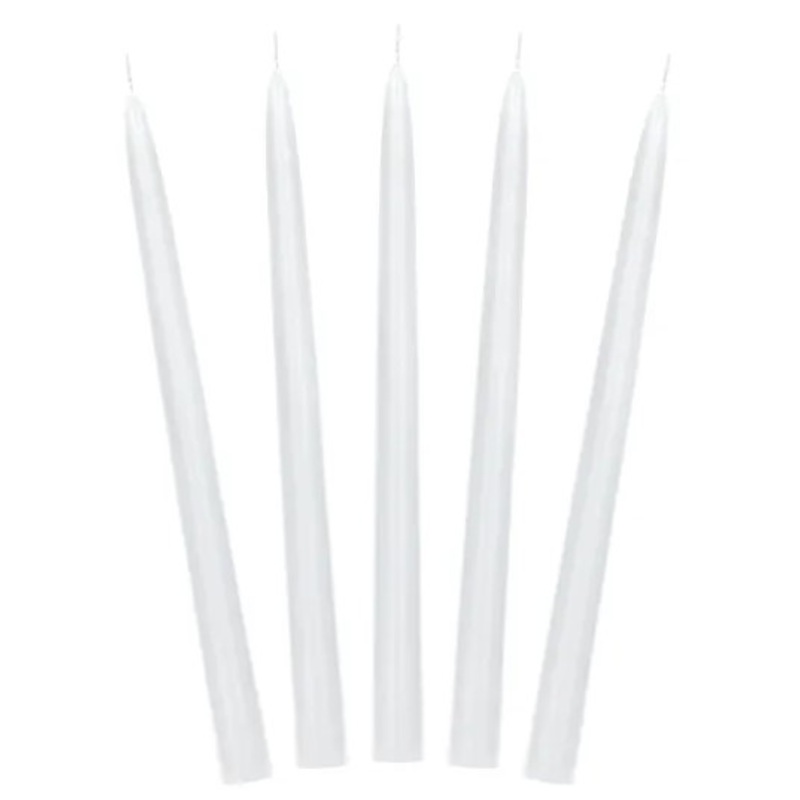 10 candles Firenze white 24cm