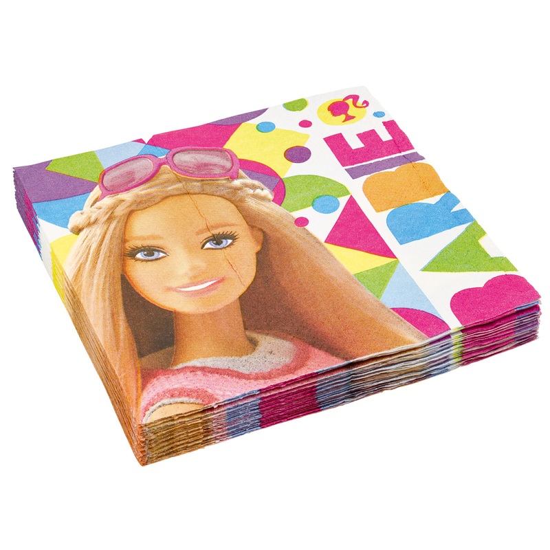 20 Barbie Fashionista Napkins 33cm