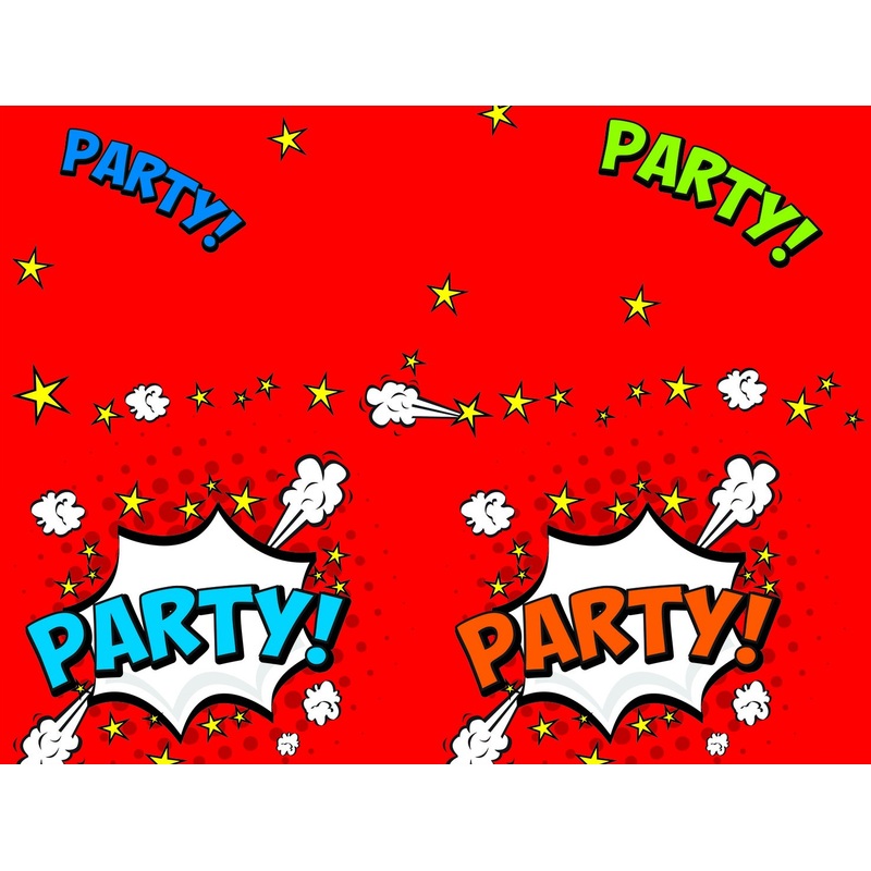 Comic party tablecloth 1.8 x 1.2m