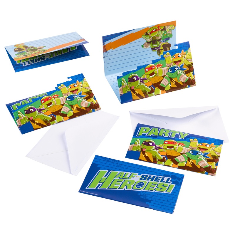 Ninja Turtles Half Shell Heroes Party Invitation Card