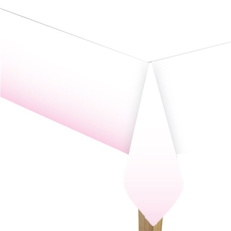 Paper tablecloth pink ombre effect