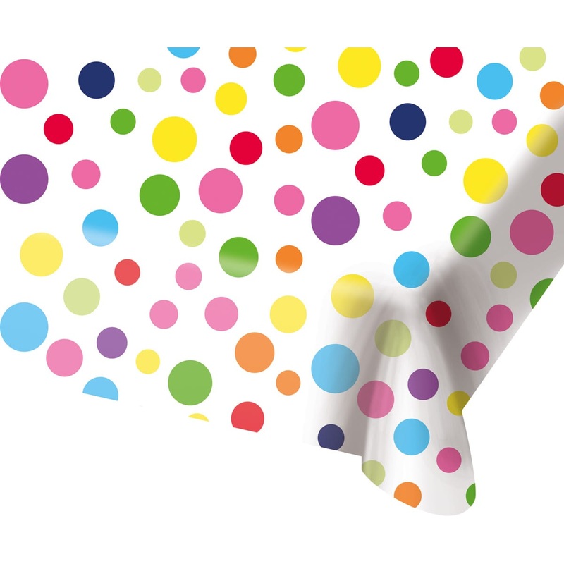 Polka-dot Birthday Tablecloth 1.8m x 1.3m