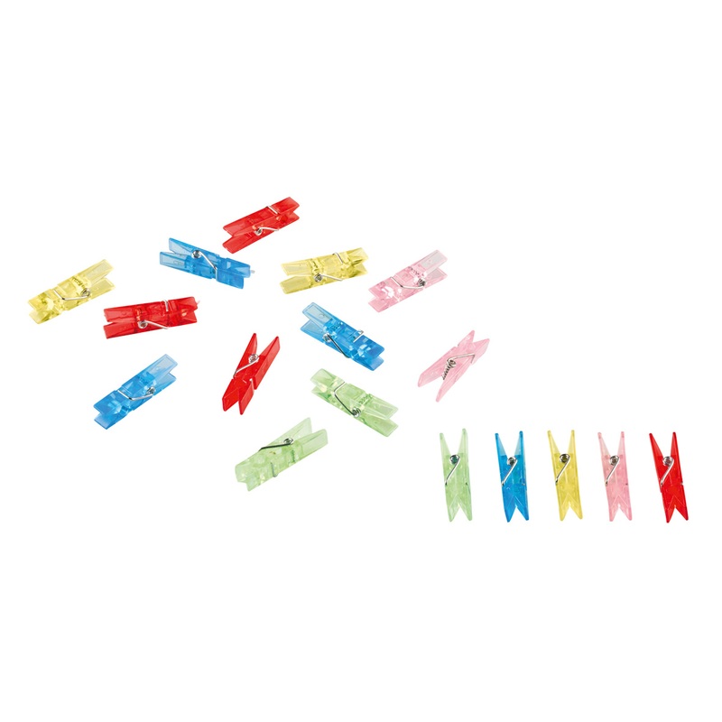 Summer party Colorful mini party clips 20 pieces