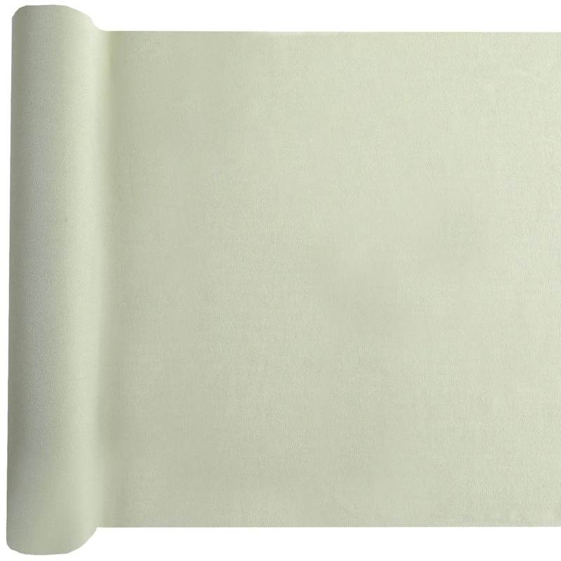 Table runner Crepe Olive 35cm x 3m