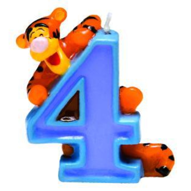 Winnie the Pooh Happy Birthday candle 4th birthday