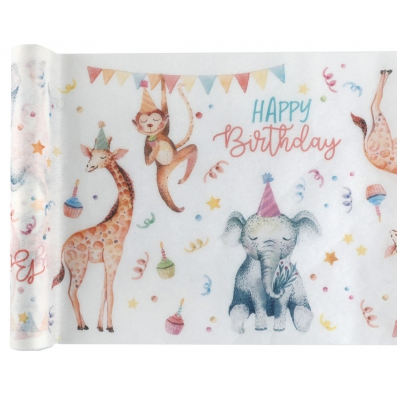 Zookinder Birthday table runner 5m x 30cm