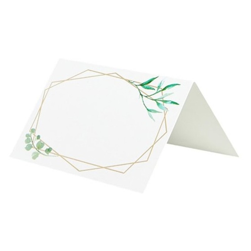 10 geometric wedding place cards