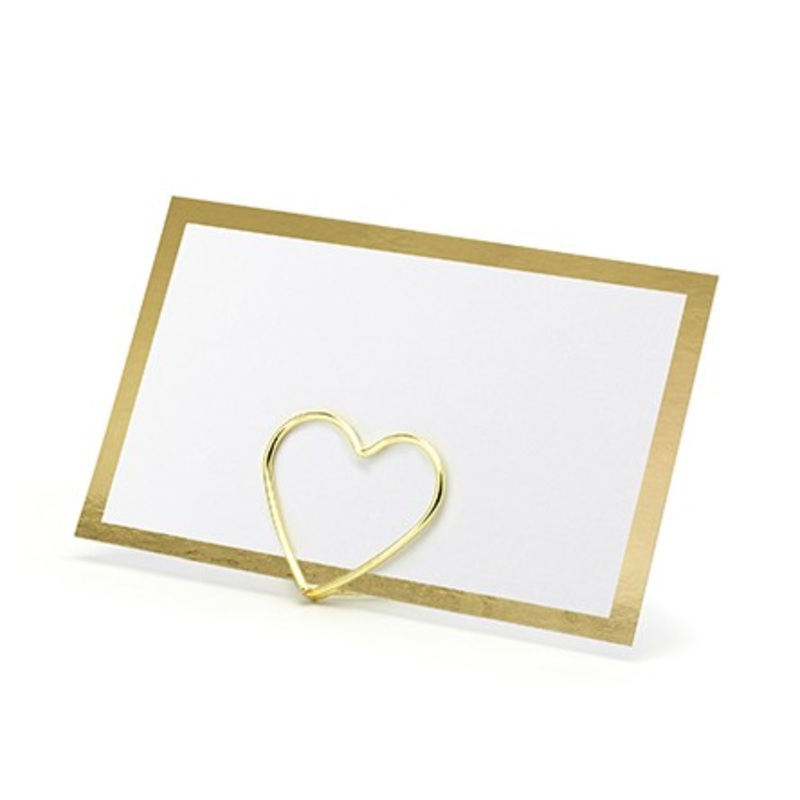 10 gold-edged place cards 9.5 x 5.5cm