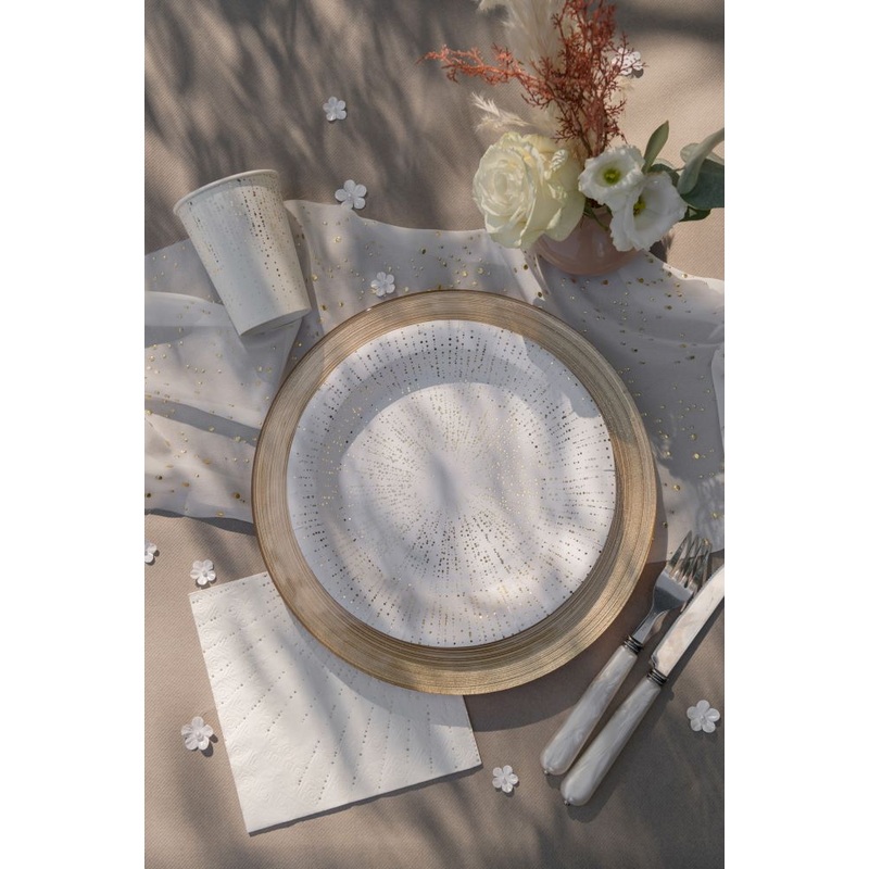 10 napkins Bubble white 33 x 33cm