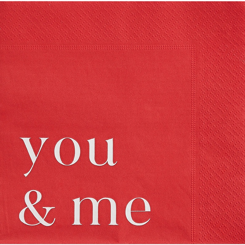 16 Always you and me napkins 33cm