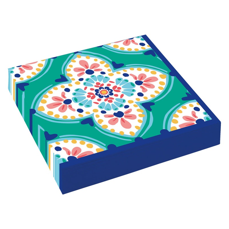 16 boho style napkins 33cm